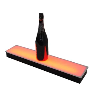 20" Floating Acrylic Wall LED Color Changing Lights Retail Wine Bottle Display Shelf