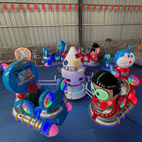 Manège pour enfants en forme d'avion, rotatif, à faible hauteur, avec accoudoirs souples et sécurisés, en plastique FRP, résistant à l'eau et au soleil, pour usage extérieur/intérieur, pour parcs communautaires