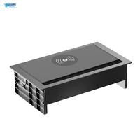 Personnalisable EU nouvelle prise de courant encastrée Table PD 20W USB sans fil chargeur rapide en alliage d'aluminium Bruch prise à rabat