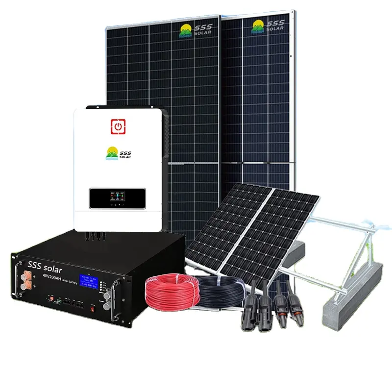 SSS Solar Complete Set 10Kw Solar Panels System 10000 와트 On Off Grid Solar System 10000 와트 Solar Energy 홈 System 10KW
