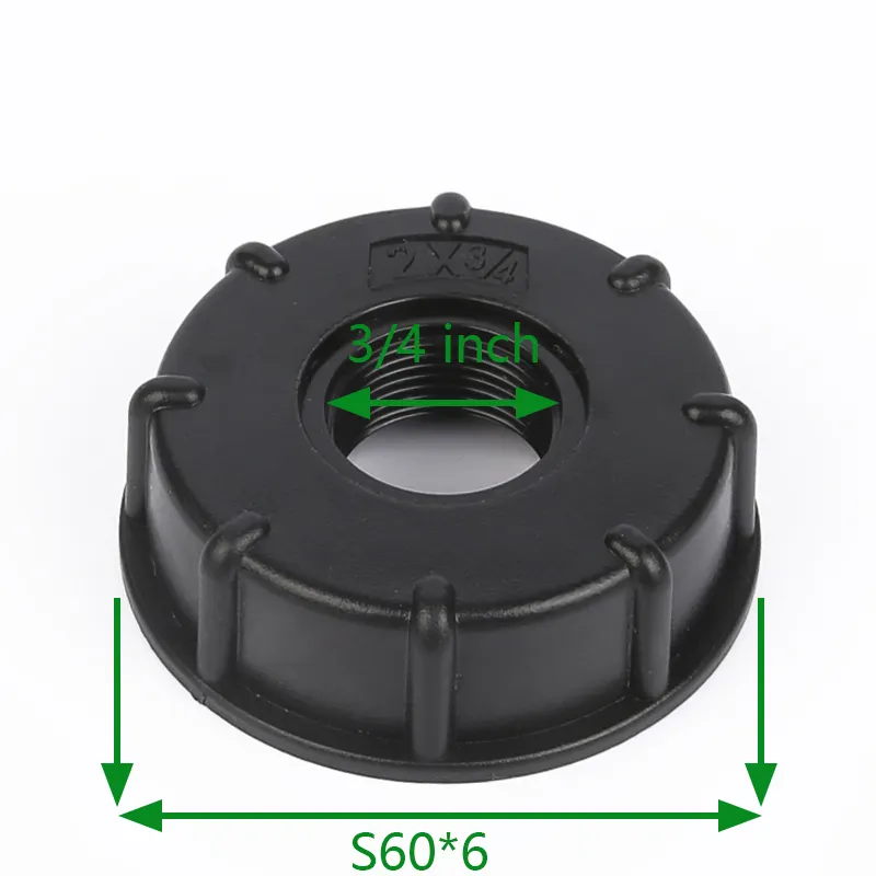 IBC 컨테이너 S60X6 DN50 ~ 3/4 "BSP/NPT 암 파이프 피팅 탭 어댑터 접점 용 2 인치 암 어댑터