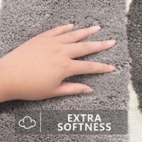 Factory Sale Non-Slip Abstract Microfiber Long Bath Runner Rug Boho Shaggy Tufted Bath Mat