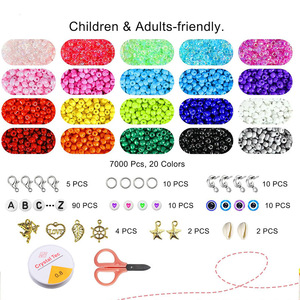 Kit de Joyería DIY Crystal Tec, 7000 Piezas, 20 Colores, Cuentas de Vidrio, Set de Manualidades para Niños y Adultos - Product Image 1
