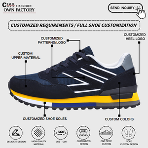 Chaussures personnalisées OEM ODM avec logo d'usine, chaussures de marche/course/planche à roulettes, baskets en mesh pour hommes, semelle intermédiaire en EVA, semelle extérieure en caoutchouc - Product Image 2