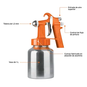 2 unità di pistola a bassa pressione in arancione 1.5mm superiore scatola di ingresso di pennelli - Product Image 2