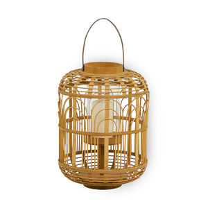 Artisanat en rotin de bambou naturel HL2029 Nouveau bougeoir décoratif de Noël marron écologique avec poignée en osier - Product Image 2