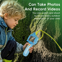 Endoscope portable pour enfants avec 8 LED HD, caméra d'inspection numérique des canalisations, écran IPS de 2,4 pouces, batterie de 2 heures