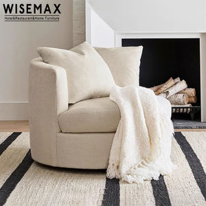 विसममैक्स फर्नीचर आधुनिक दौर के अंडे के आकार के एकल सोफे कुर्सी रहने वाले कमरे के लिए स्विवेल लाउंज कुर्सी - Product Image 5