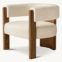 Chaises de salle à manger en chêne massif de style nordique moderne, écologiques, durables, avec trois supports et assise en tissu, design à 3 pieds