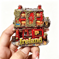 Aimants de réfrigérateur 3D Europe Irlande, souvenirs touristiques, collection d'autocollants, articles de décoration artisanaux