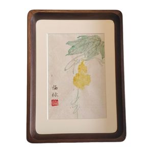 Art mural de style chinois minimaliste élégant de qualité supérieure-Peinture orientale moderne pour décor de salon - Product Image 1