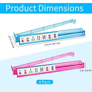 MeldVerse Luxury Mahjong Racks Pushers-All One American Style Durable Four-Color Acrylic Trays Integrated Arms Storage Bag - Product Image 5