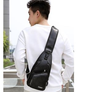 Sac bandoulière personnalisé en cuir véritable pour homme avec port de chargement USB Expédition rapide Commande urgente Réduction tarifaire - Product Image 5