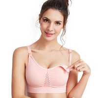 Soutien-gorge en maille respirant, sous-vêtements de maternité, lingerie sans anneau en acier, à boucle avant, sans couture, grande taille, nouvelle collection