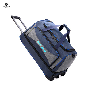 Unisex New Multifunctional 2-<b>Wheel</b> Durable Sports Travel Trolley Luggage Bag Backpack <b>Rucksack</b> Compressible Shoulder Straps - Product Image 6