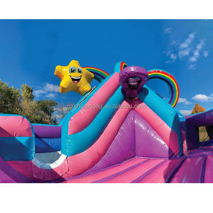 Château <span class=keywords><strong>gonflable</strong></span> commercial pour enfants et tout-petits, thème <span class=keywords><strong>licorne</strong></span> arc-en-ciel, pour l'extérieur, avec toboggan, adapté aux utilisations humides et sèches - Product Image 6