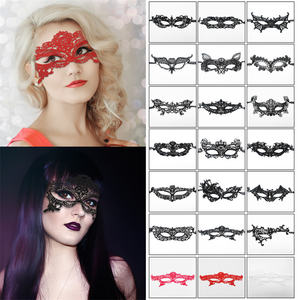 Masque vénitien mystérieux pour <span class=keywords><strong>femme</strong></span> Poeticexist, demi-visage, sexy, en dentelle, pour Halloween, bal et Mardi Gras, costume de mascarade - Product Image 6