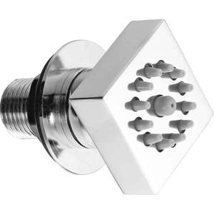 Chromed Brass SQUARE ARTICULATED WATERJET Premium <b>Bath</b> <b>Headband</b> - Product Image 1