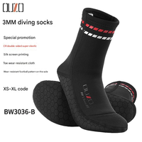Chaussettes de plongée en néoprène 3MM pour hommes Chaussettes de plongée longues et chaudes antidérapantes Chaussettes de plage imperméables anti-abrasion