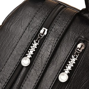 New Trendy Large-capacity Shoulder Bag Solid Color Multi-function Ladies Bag Zipper <b>Backpack</b> for Women - Product Image 6