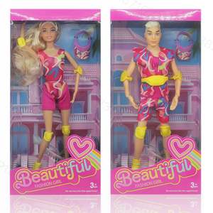 Nouvelle poupée de 30 cm (11 pouces) avec patins à roulettes intégrés, tenue de mode, poupée miniature pour couple, tenue de couple, 2024 - Product Image 6