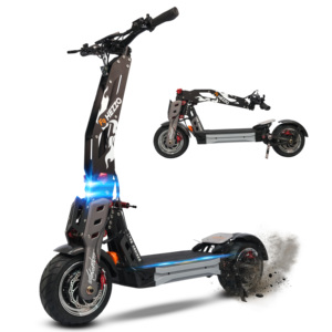 Trottinette électrique HEZZO F9 8KW 60V à double moteur haute vitesse, pneus larges de 12 pouces, freins à disque hydrauliques pliables tout-terrain, 40Ah, autonomie de 63 miles - Product Image 1