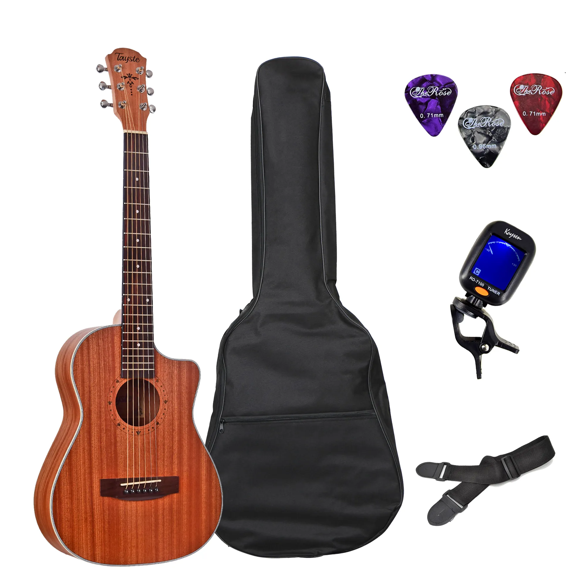 Wholesale 34" Travel Acoustic Guitar Child Mini with picks, straps, tuner