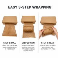 Coussin en papier kraft pliable résistant et enduit, antichoc, écologique, biodégradable, recyclable, pour emballage