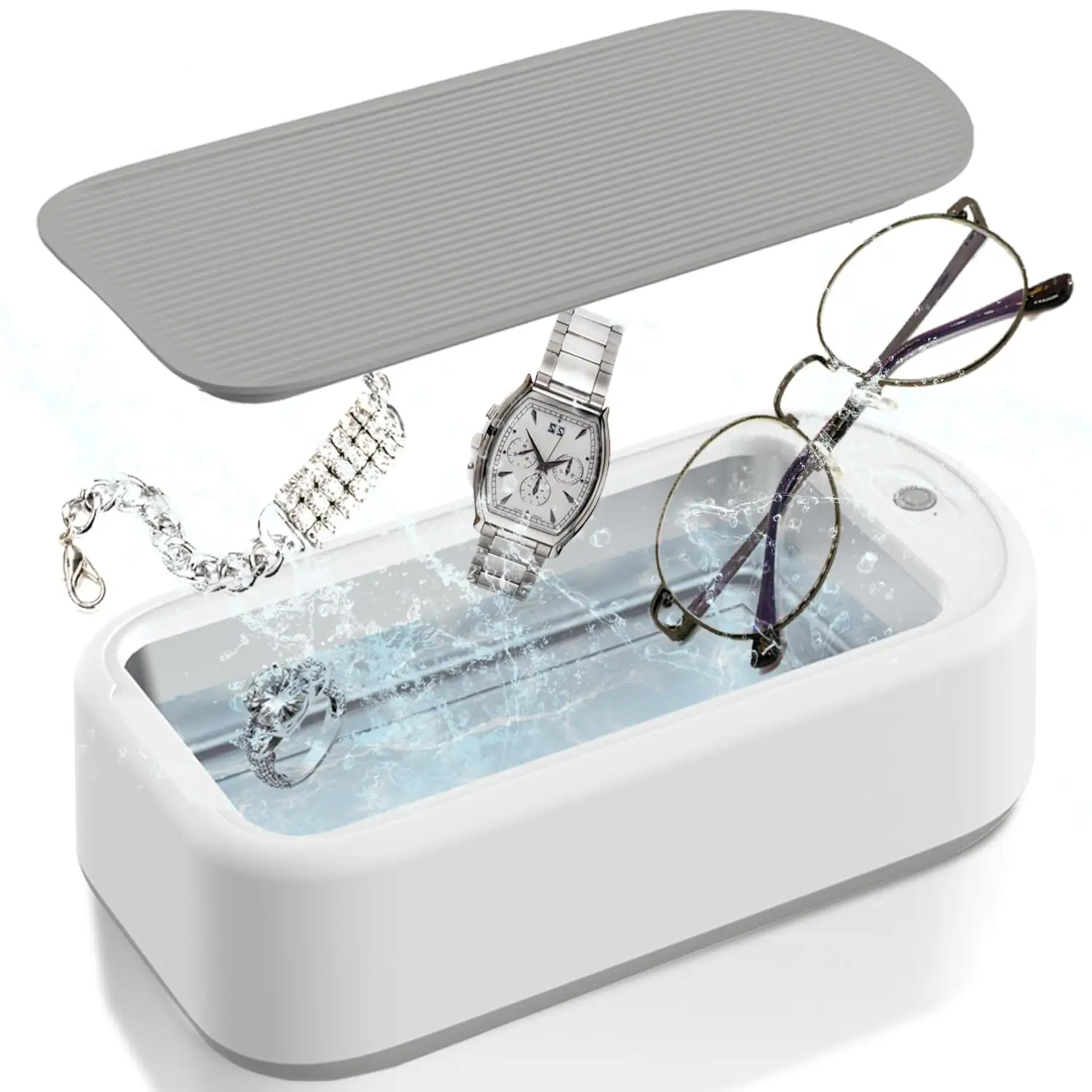 Jóias portátil Máquina limpeza óculos Lavagem vibração alta freqüência limpador jóias ultra-sônico