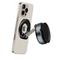 Support de Téléphone Rotatif à 360° à Ventouse en Alliage de Zinc, Support Magnétique à Adsorption par Vide pour Salle de Sport, Voiture, Mur, Verre