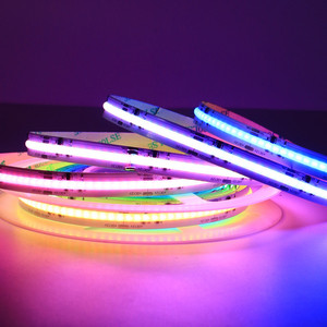 شريط إضاءة <span class=keywords><strong>LED</strong></span> نوع COB بجهد 24 فولت تيار مستمر، قابل للعنونة بألوان RGB وRGBW، شريط بكسل <span class=keywords><strong>LED</strong></span> من نوع WS2818 COB FPCB بجهد 24 فولت - Product Image 3