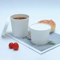 Gobelet à soupe en papier kraft biodégradable et recyclable de haute qualité, à paroi simple, écologique, conteneur alimentaire jetable pour épicerie, plusieurs tailles