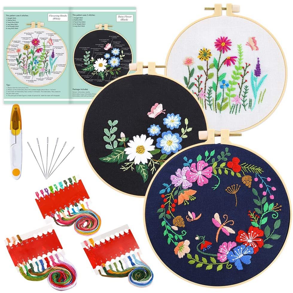 Cúpula kit punto de cruz con patrón y las instrucciones incluidas paño bordado con jardín patrón