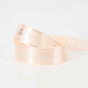 ริบบิ้นโพลีเอสเตอร์เคลือบฟอยล์สีทองเงินเมทัลลิก พิมพ์ลายเงางาม สำหรับบรรจุภัณฑ์กล่องของขวัญระดับพรีเมียม - Product Image 1