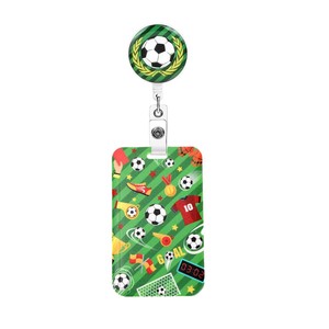 Wholesale 3.2cm round football with back <b>clip</b>, epoxy resin telescopic ID <b>buckle</b>, football cup, staff neck rope - Product Image 5