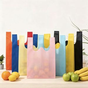 Bolsas de Tela Plegables Reutilizables y Reciclables al por Mayor, con Logotipo Personalizado Serigrafiado, de Gran Capacidad, para Llevar Camisetas - Product Image 2