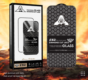 ฟิล์มกระจกนิรภัยแบบ HD Diamond-Cut Lace ป้องกันฝุ่นและป้องกันไฟฟ้าสถิตสำหรับโทรศัพท์มือถือ - Product Image 1