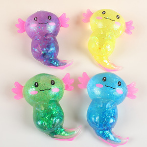 Girls Kids Party Favors Squishy Cute Stretchy Squeeze Toys Sensory Fidget Toys for Adult Stress Relief Axolotl Squeeze Toy - Product Image 1