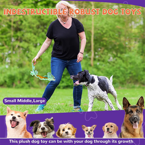 Jouets pour chiens personnalisés en tissu froissé, peluches couineuses sans rembourrage, jouets de traction résistants pour chiots, ensemble de jouets à mâcher durables et amusants pour chiens - Product Image 5