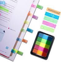 Autocollant Fluorescent Transparent Index Onglets Boîte Sticky Page Marqueurs Planificateur Notes Livre Petit Pop Post Onglets Drapeaux Autocollants
