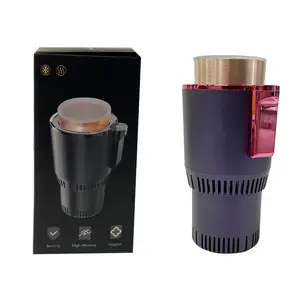 Travel Smart 1 2 In 1 12v Portable Mini Fridge Auto Car Mug Heating Cup Heating And Cooling Car Cup Holder