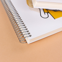 Cuaderno Espiral con Ilustraciones de Dibujos Animados, A5, Encuadernado con Espiral Metálica, 100 Hojas, Tapa Dura, Regalo para Estudiantes, Material de Oficina
