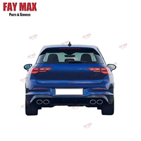 Kit complet de pare-chocs avant style R pour VW Golf 8, ensemble de pare-chocs complet avec jupes latérales et diffuseur arrière
