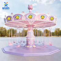 Manège Anxin Wave Swinger 36 places, chaise volante pour enfants, équipement de parc d'attractions et de fête foraine, en métal et fibre de verre