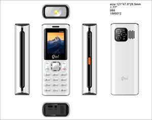 Téléphone portable QTEL Q10000 avec écran de 1,77 pouce, grande lampe torche, batterie de 5000 mAh, trois cartes SIM / Jeux / FM / MP3 / MP4 - Product Image 3