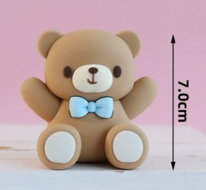 Decorazioni per <span class=keywords><strong>torta</strong></span> Mini <span class=keywords><strong>orsetto</strong></span> blu rosa Toppers per Baby Girl Baby Shower festa di compleanno decorazioni - Product Image 4