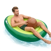 Fauteuil flottant gonflable en forme d'avocat pour adultes, en PVC, pour la plage et les fêtes à la piscine