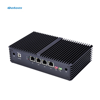 Router Qotom Q300G4 S05 con Software, 4 Puertos Gigabit LAN, Mini Computadora, Procesador Celeron/Core i3/i5 de 4ª/5ª Generación, Mini PC Firewall sin Ventilador