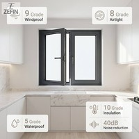 Ventana Abatible de Aluminio de Alta Seguridad Antirrobo para Residencias Privadas de Lujo
