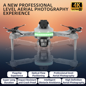 Xách tay máy ảnh kép Chụp ảnh trên không bay không người lái cho người lớn người mới bắt đầu điều khiển tay đèn Led điều khiển từ xa làm bằng nhựa bay không người lái - Product Image 5